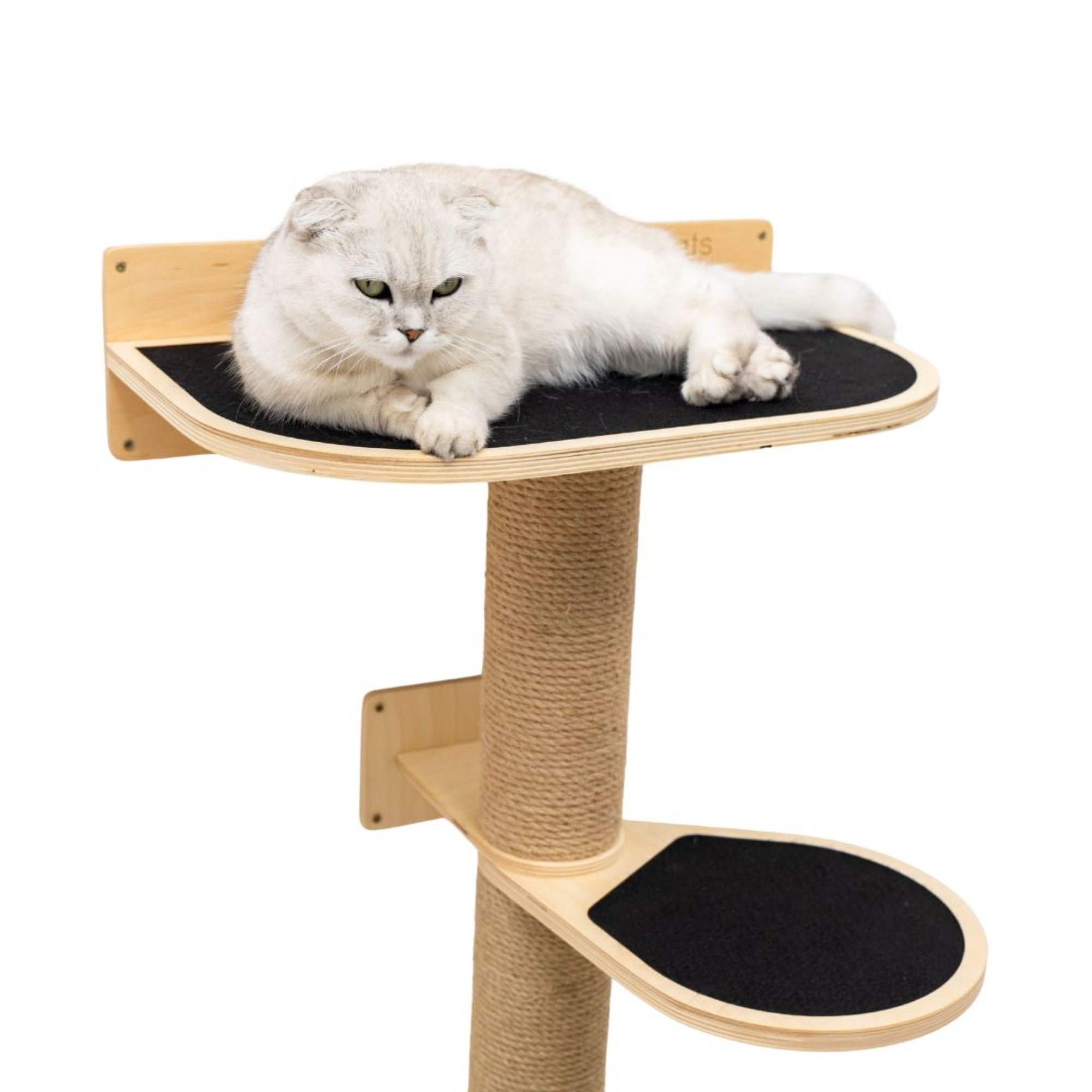 Medium Wall-Mounted Cat Tree – Light Finish