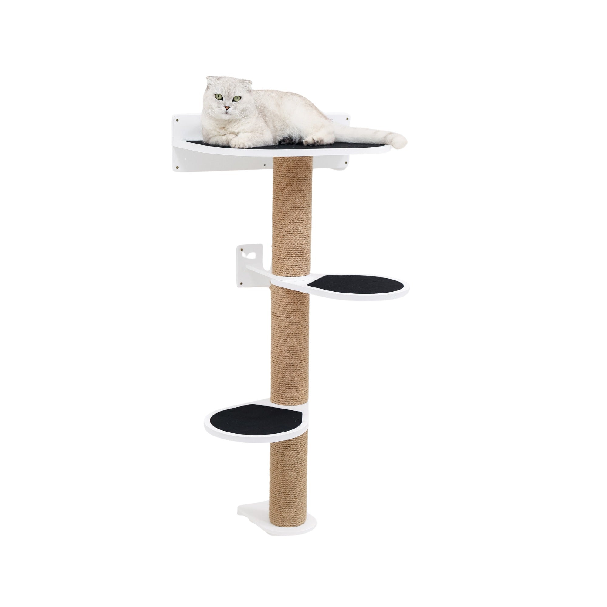 Medium Cat Tree – White, Plywood & Felt