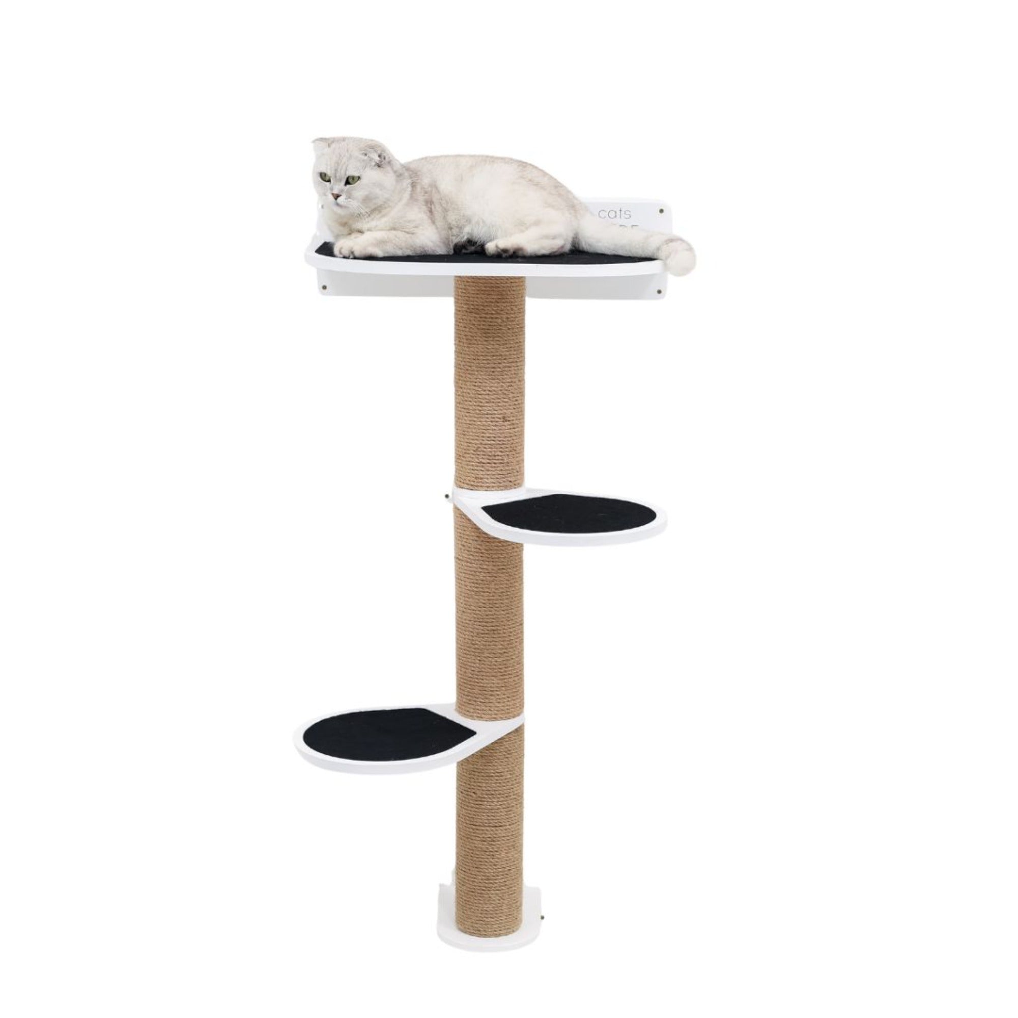 Medium Cat Tree – White, Plywood & Felt