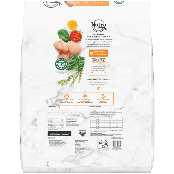 Senior Dry Dog Food with Chicken & Brown Rice for Dogs 7+