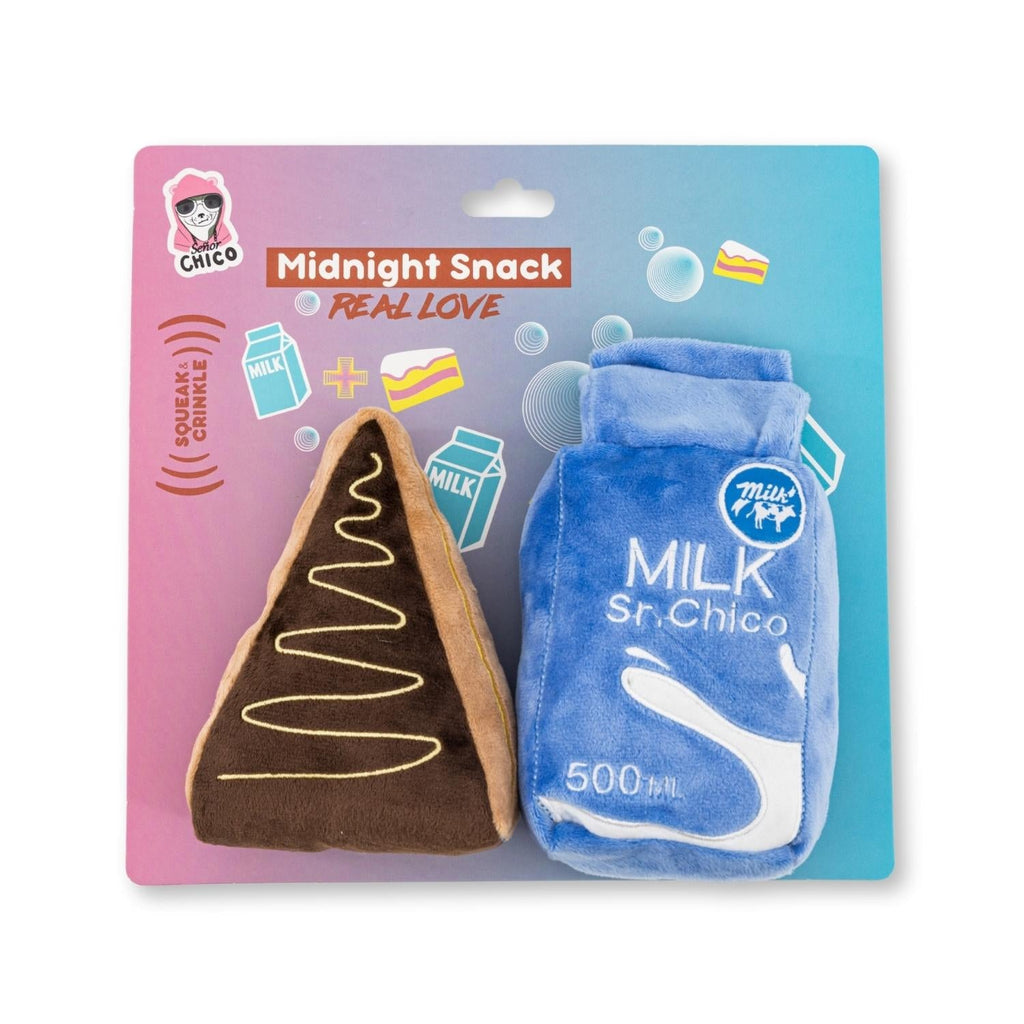 BFF Milk & Cake Midnight Snack Plush Dog Toy Set