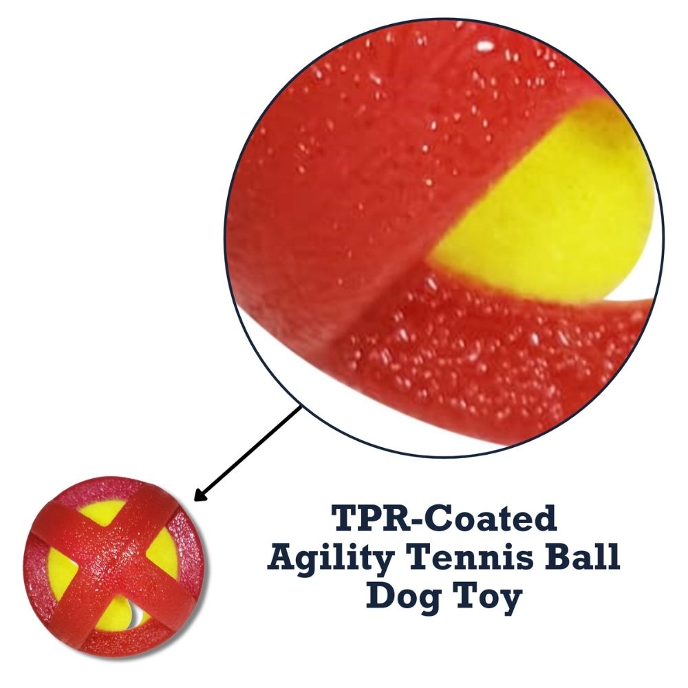 Agility Training Tennis Ball Dog Toy for Small & Large Breeds