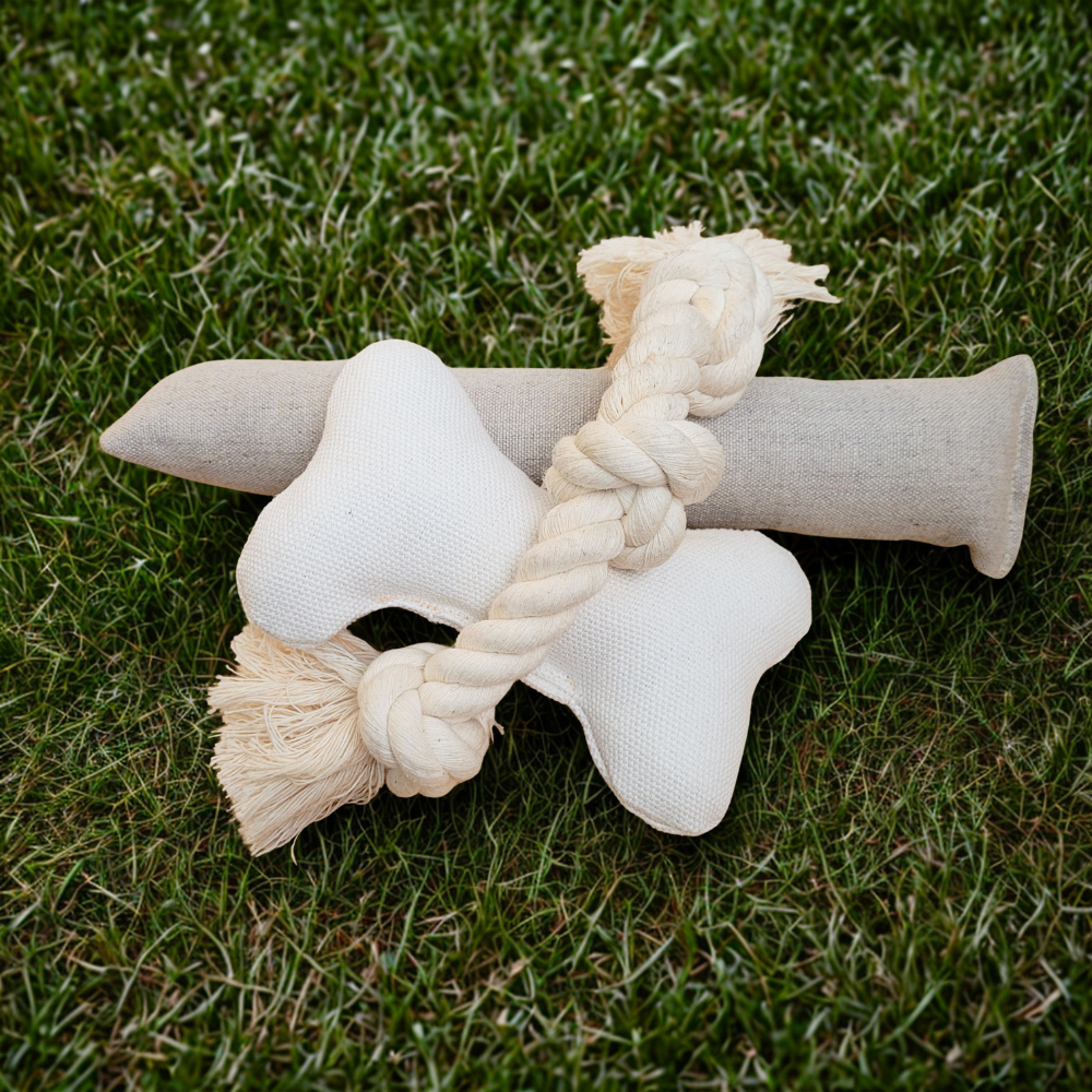 Natural Dog Toy Bundle – Hemp & Organic Cotton for Small/Medium Dogs