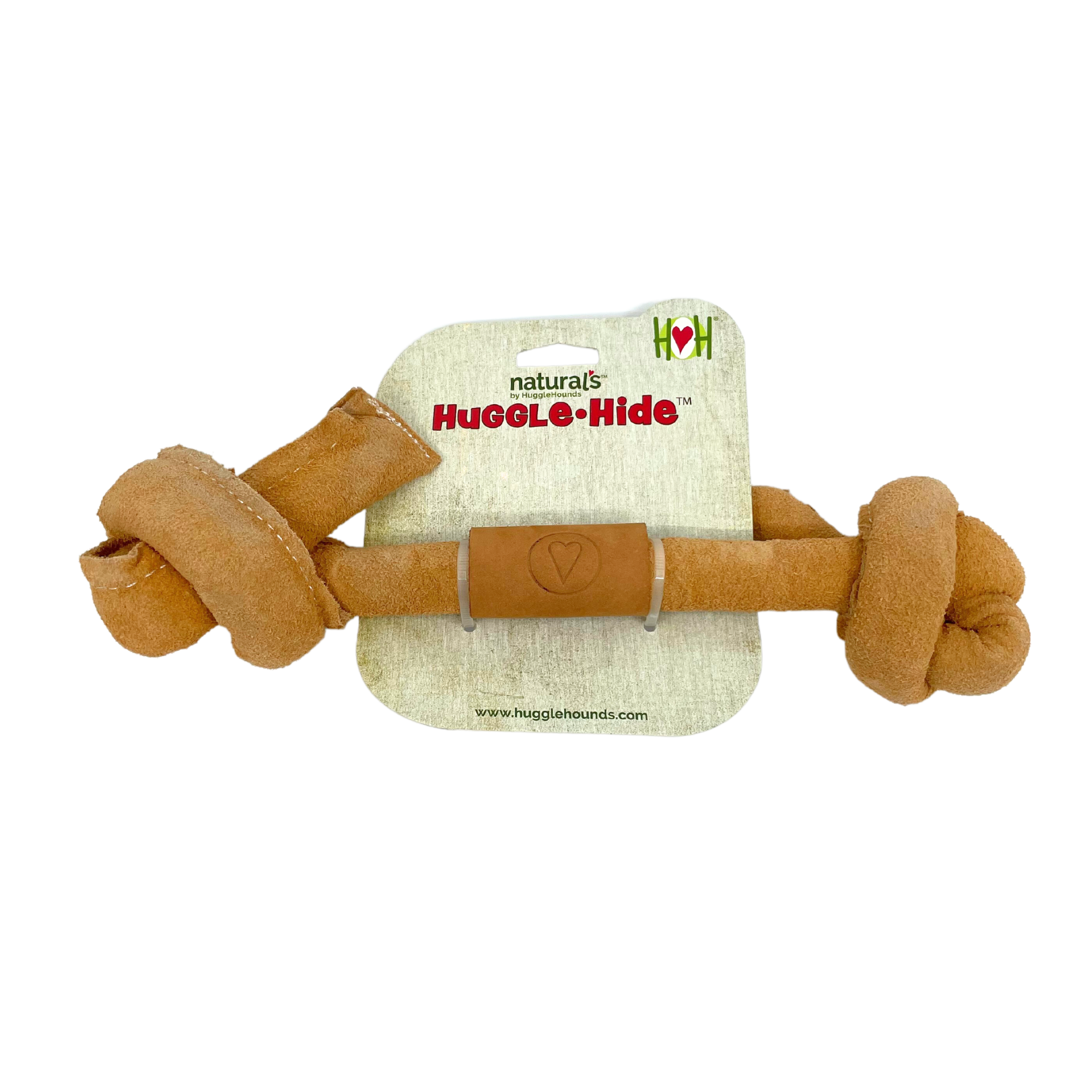 Huggle-Hide Natural Rawhide-Free Dog Bone with Cotton Rope Core