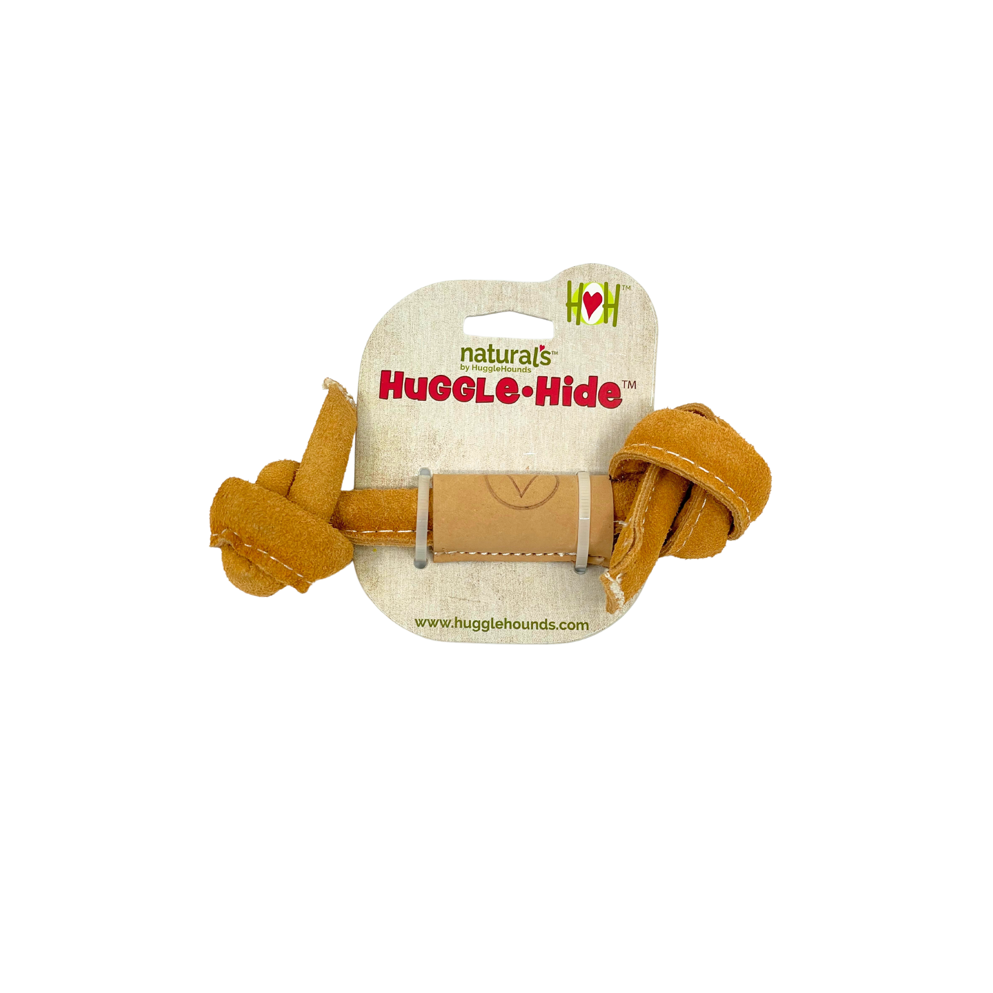 Huggle-Hide Natural Rawhide-Free Dog Bone with Cotton Rope Core