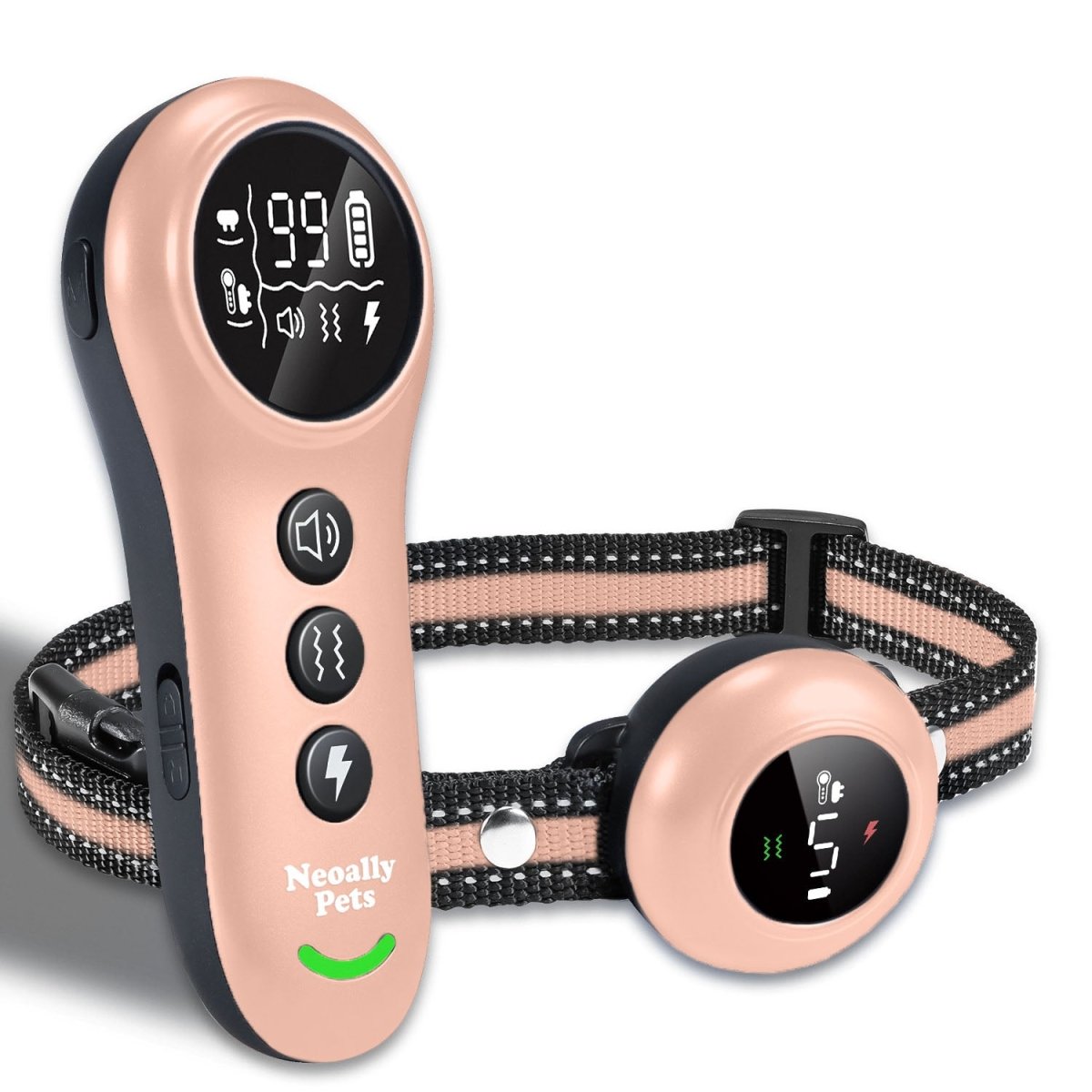 2-in-1 Dog Training and Bark Control Collar, Adjustable, Waterproof
