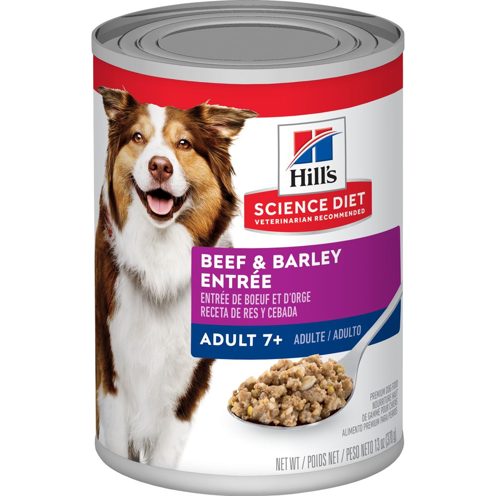 Senior Dog Wet Food with Beef & Barley, 156 oz