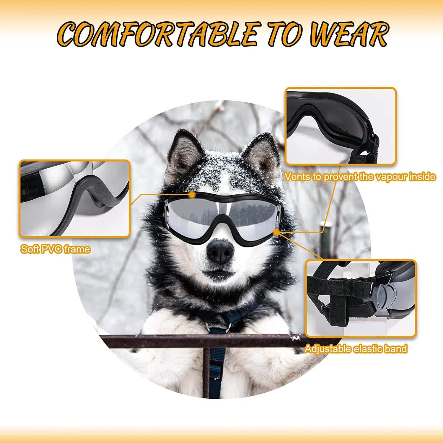 Adjustable Dog Sunglasses for Medium and Large Breeds