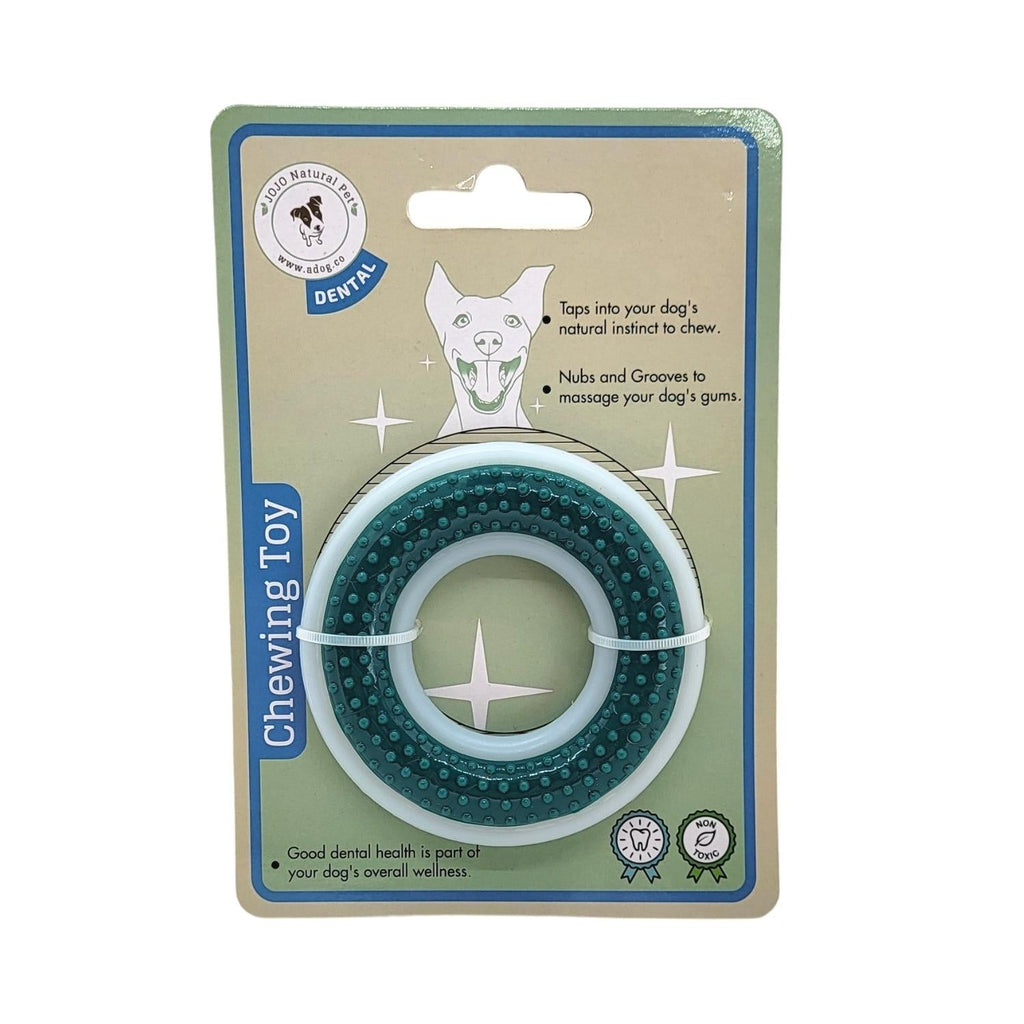 TPR & Nylon Dental Chew Ring Toy for Dogs, 4" Diameter