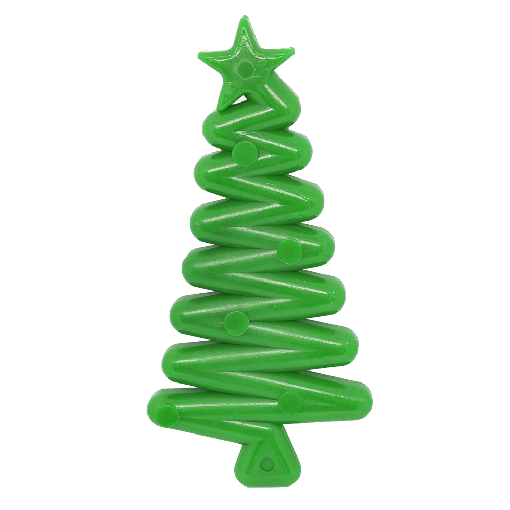 Christmas Tree Ultra Durable Nylon Dog Chew Toy with Treat Pockets