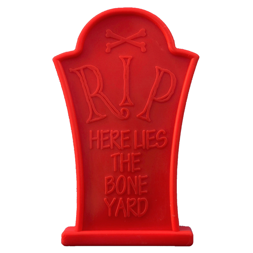 Headstone Ultra Durable Nylon Dog Chew Toy, 6.5" Orange