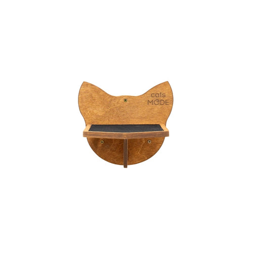 Wall-Mounted Cat Steps in Black Wood