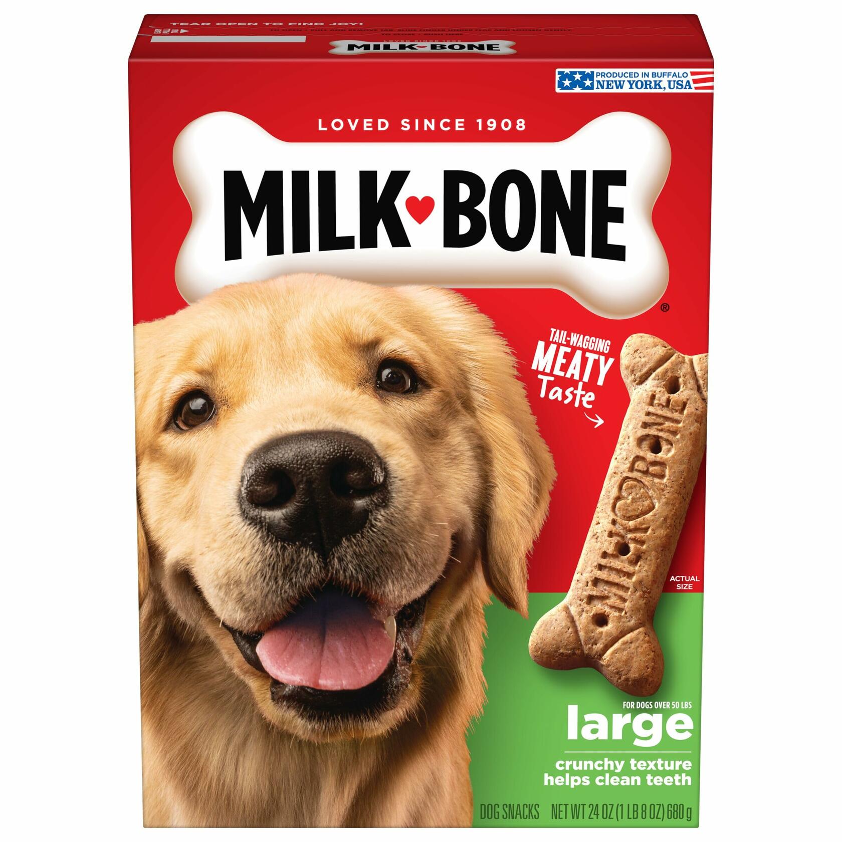 Crunchy Biscuits for Large Dogs Over 50 lbs, 24 oz Box