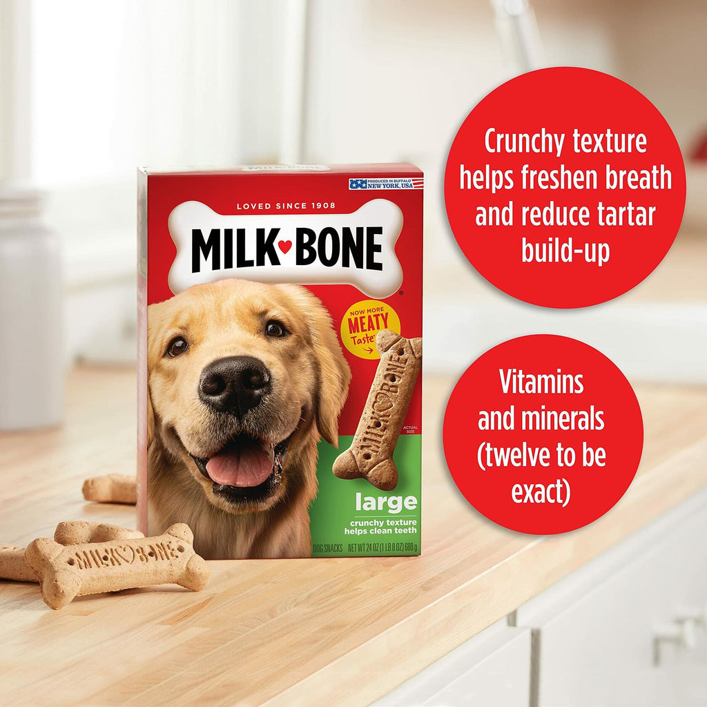 Crunchy Biscuits for Large Dogs Over 50 lbs, 24 oz Box