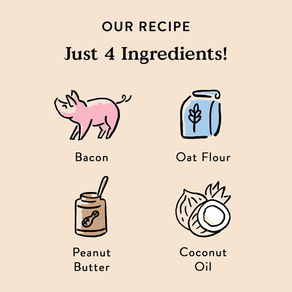 Crunchy Dog Biscuits with Peanut Butter and Bacon