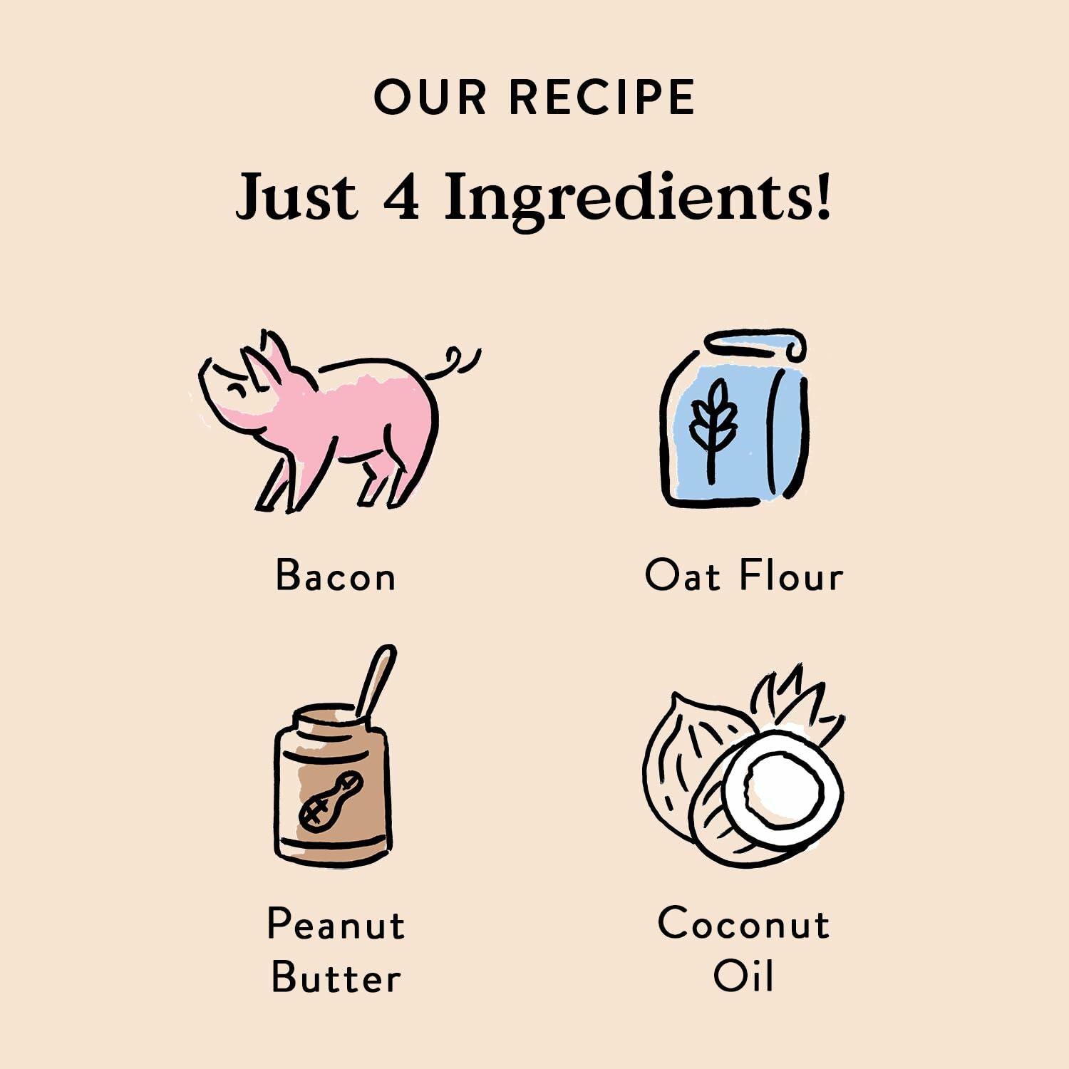 Crunchy Dog Biscuits with Peanut Butter and Bacon