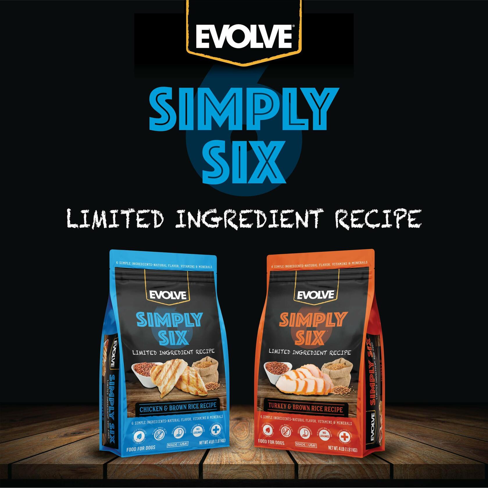 Simple Whole Grain Dog Food with Six Ingredients