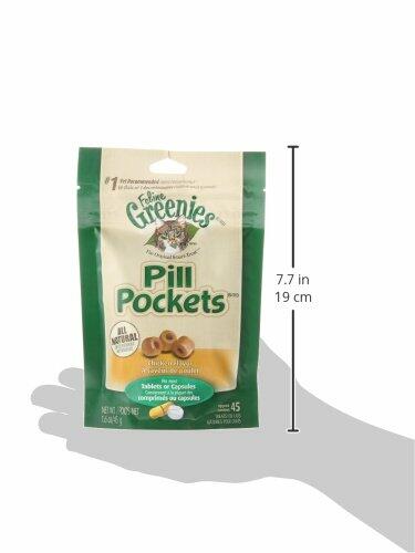 FELINE GREENIES Pill Pockets Cat Treats Chicken Flavor 1.6 oz