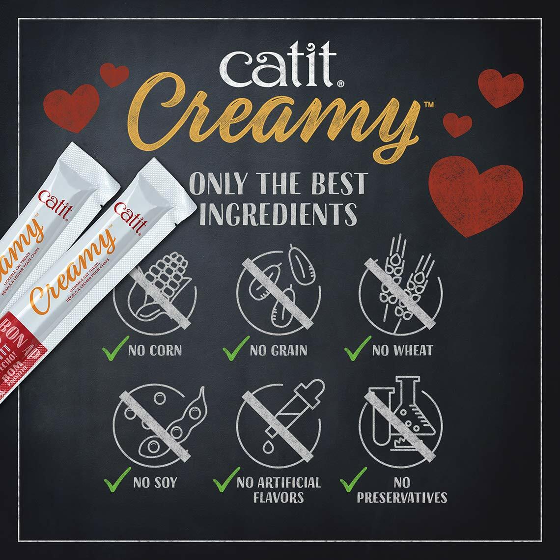 Catit Creamy Lickable Cat Treats Salmon Puree Tube