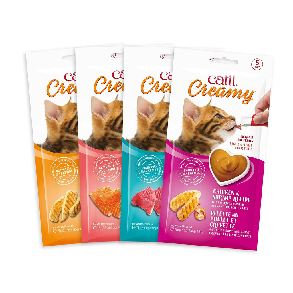 Catit Creamy Lickable Cat Treats Salmon Puree Tube