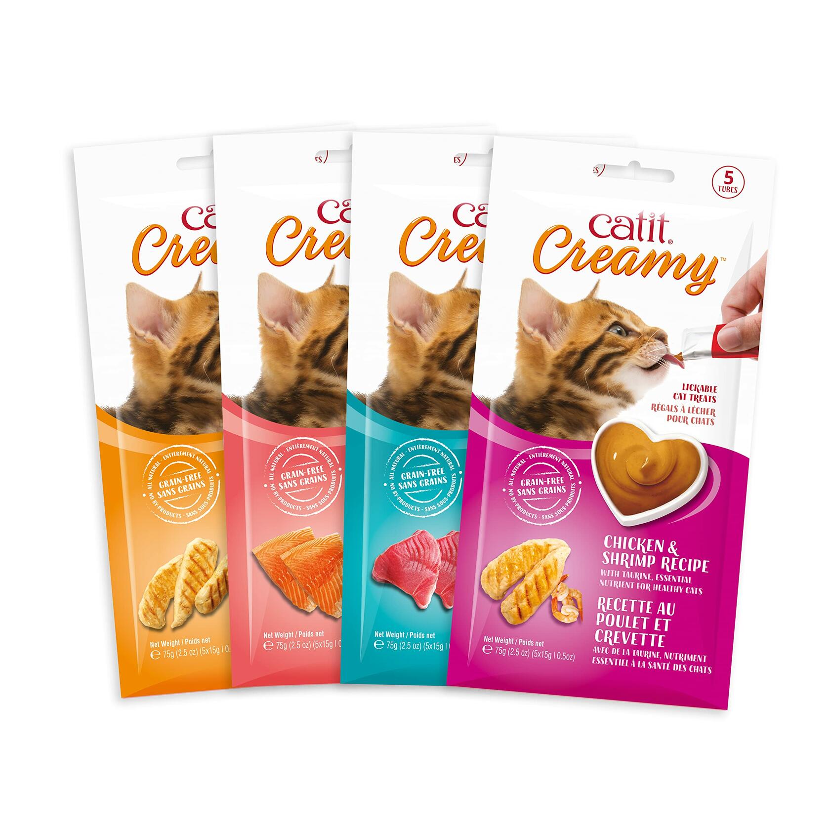 Catit Creamy Lickable Cat Treats Salmon Puree Tube
