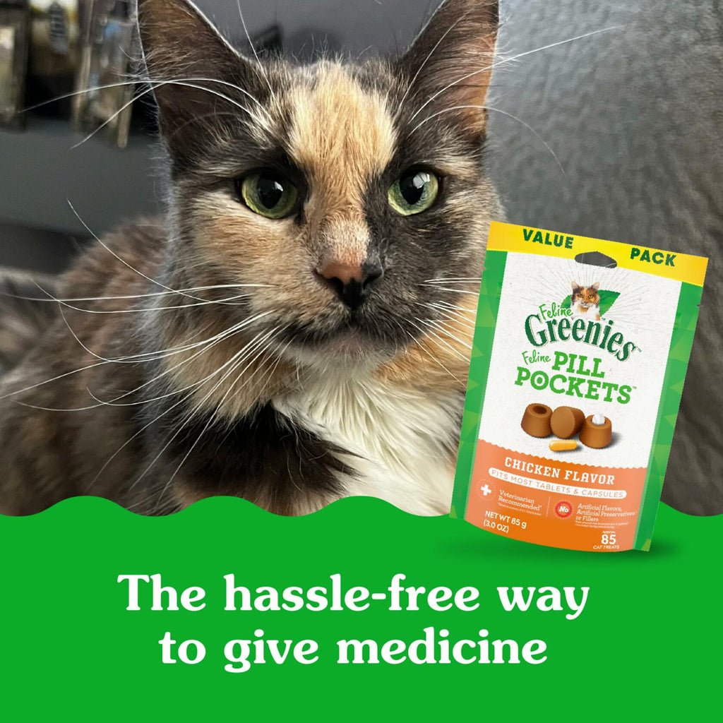 Chicken Flavor Pill Pouches for Adult Cats