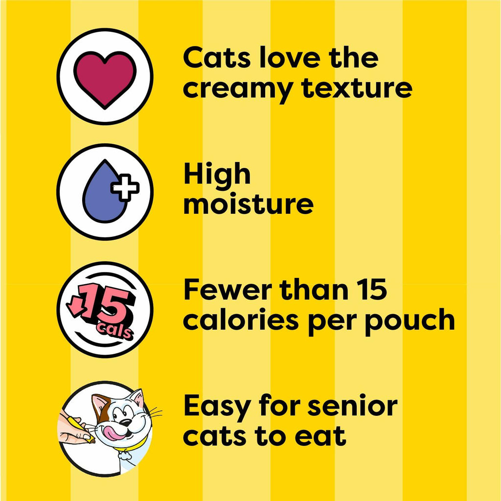 Temptations Creamy Puree Cat Treats, Chicken & Salmon, 16 Tubes