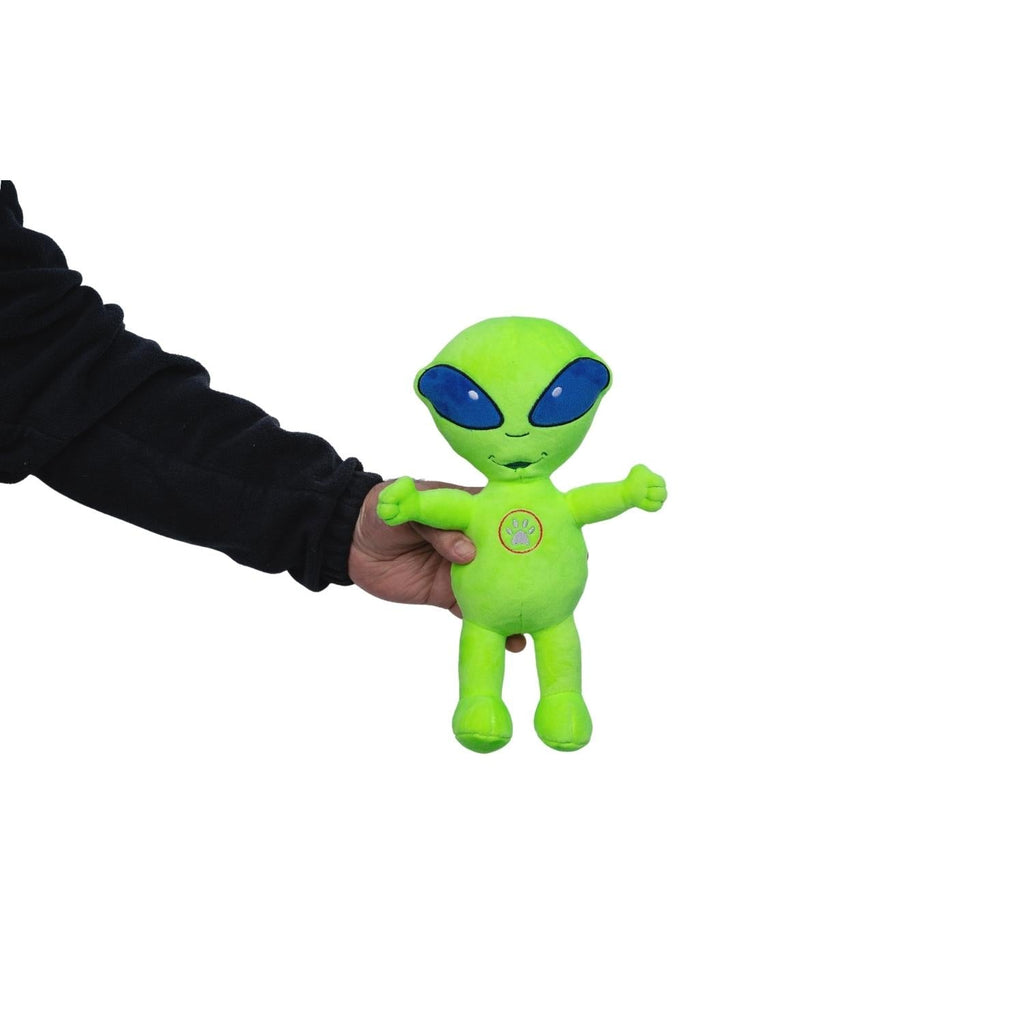 Out of This World Dog Toy Set – Plush Alien & Rocket Duo