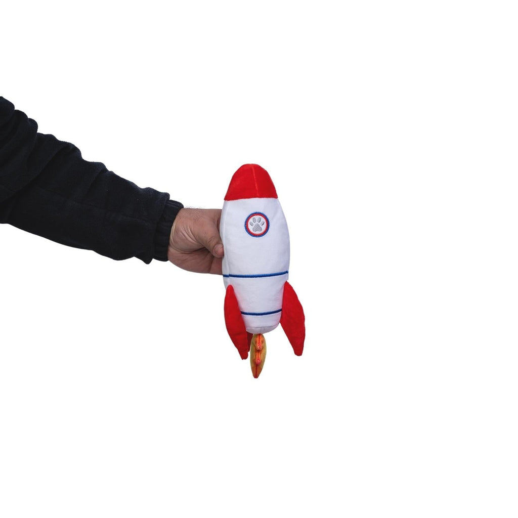Out of This World Dog Toy Set – Plush Alien & Rocket Duo