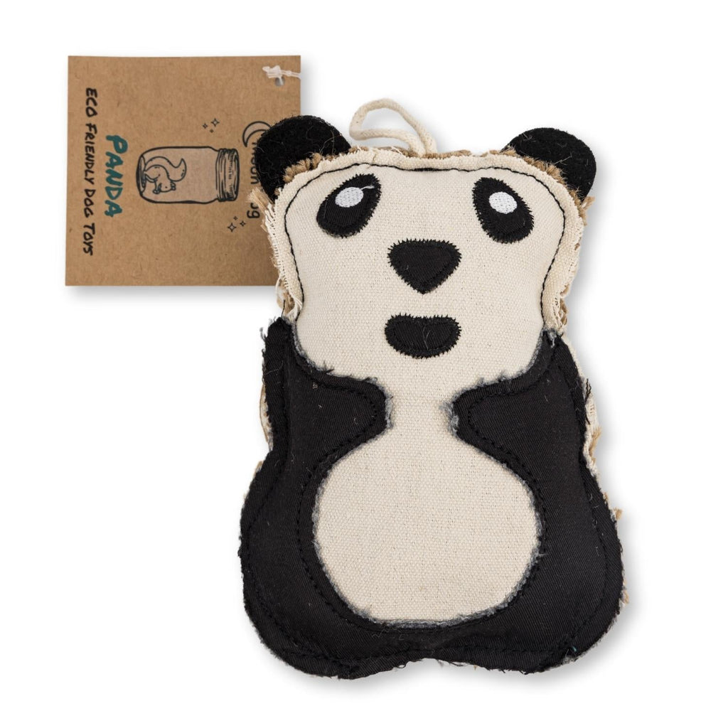 Canvas & Jute Panda Dog Chew Toy for Small to Medium Dogs