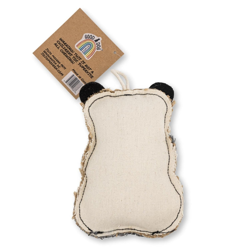 Canvas & Jute Panda Dog Chew Toy for Small to Medium Dogs