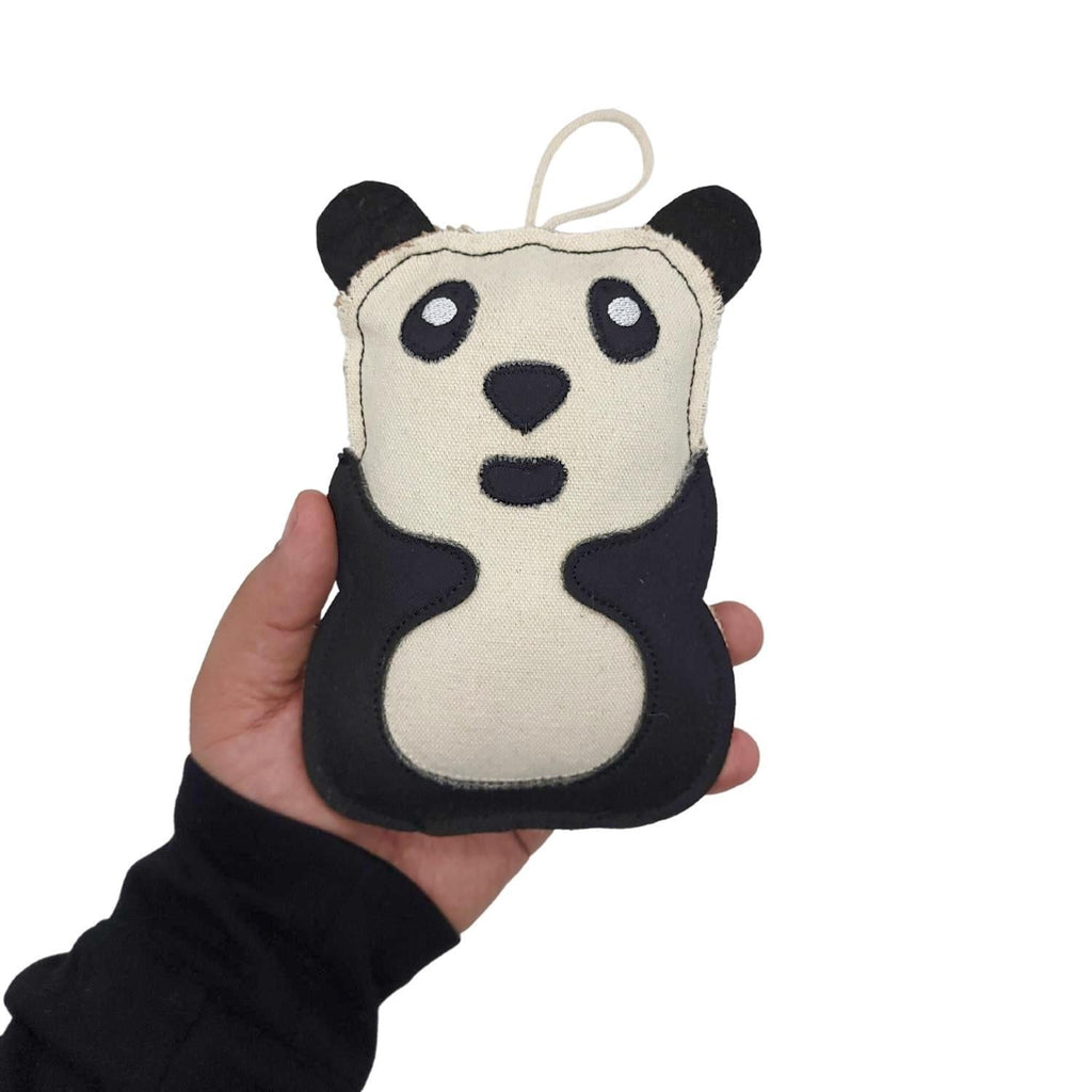 Canvas & Jute Panda Dog Chew Toy for Small to Medium Dogs