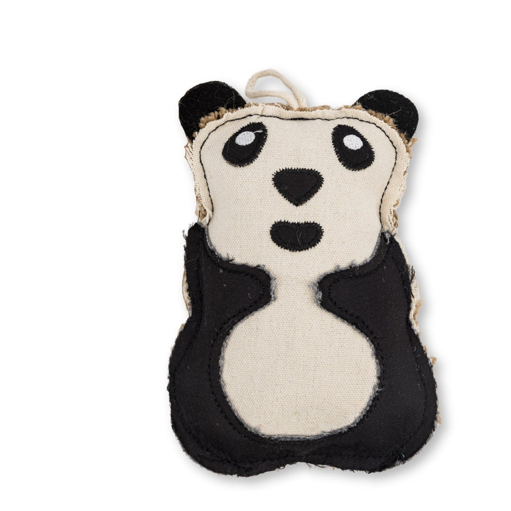 Canvas & Jute Panda Dog Chew Toy for Small to Medium Dogs