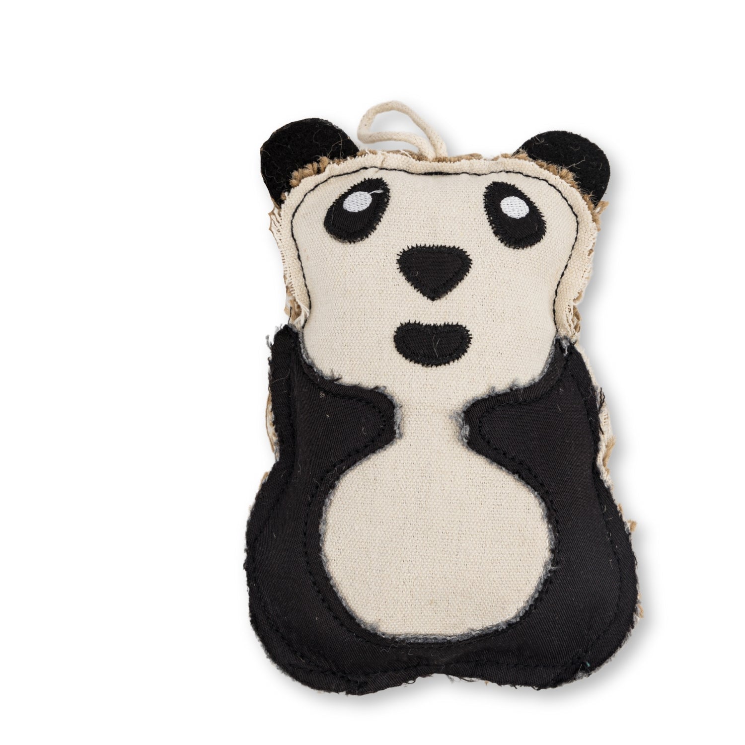 Canvas & Jute Panda Dog Chew Toy for Small to Medium Dogs