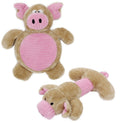 Plush Dog Toy Set with Dual Squeakers, 2-Pack, Machine Washable