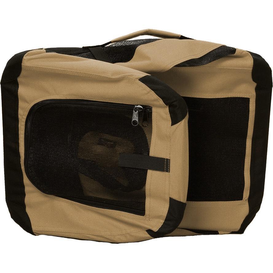 Folding Dog Crate Carrier with PVC Frame and Thermal Padding