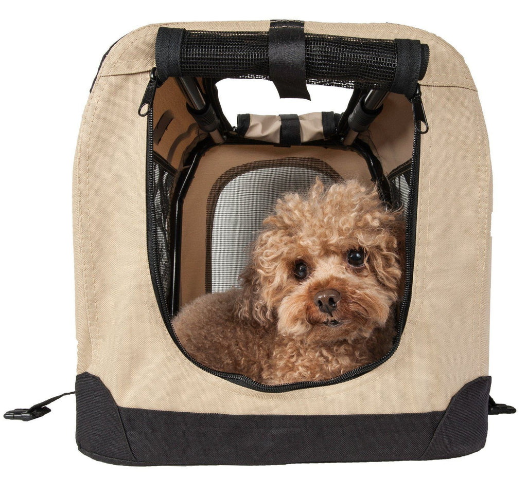 Folding Dog Crate Carrier with PVC Frame and Thermal Padding