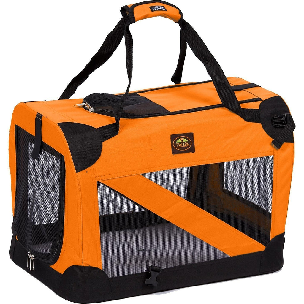 Folding Dog Crate Carrier with PVC Frame and Thermal Padding