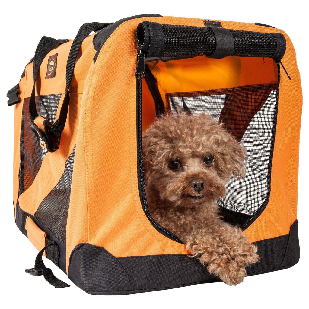 Folding Dog Crate Carrier with PVC Frame and Thermal Padding