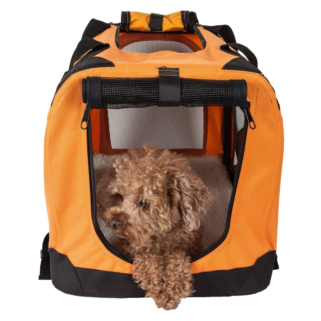 Folding Dog Crate Carrier with PVC Frame and Thermal Padding