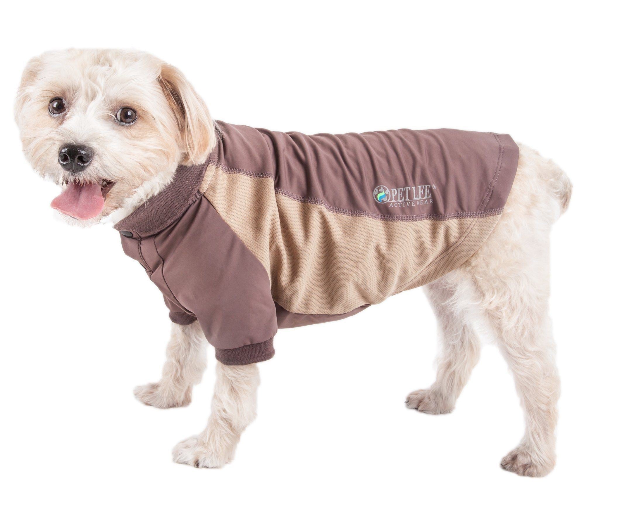 Pet Life ® Active 'Barko Pawlo' Relax-Stretch Quick-Drying Performance Dog Polo T-Shirt
