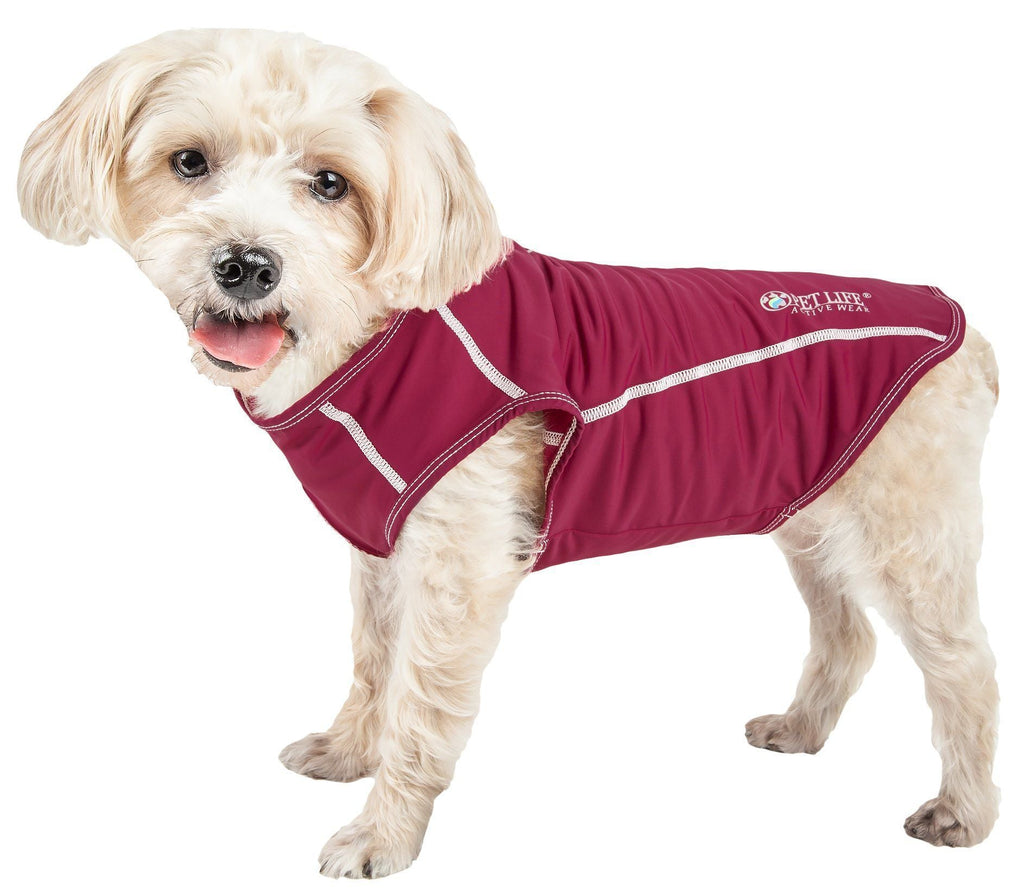 Pet Life ®  Active 'Racerbark' 4-Way-Stretch Yoga Fitness Dog T-Shirt Tank Top