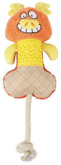 All-in-Fun Nylon, Rope, and Plush Squeaking Dog Toy, 16.9"