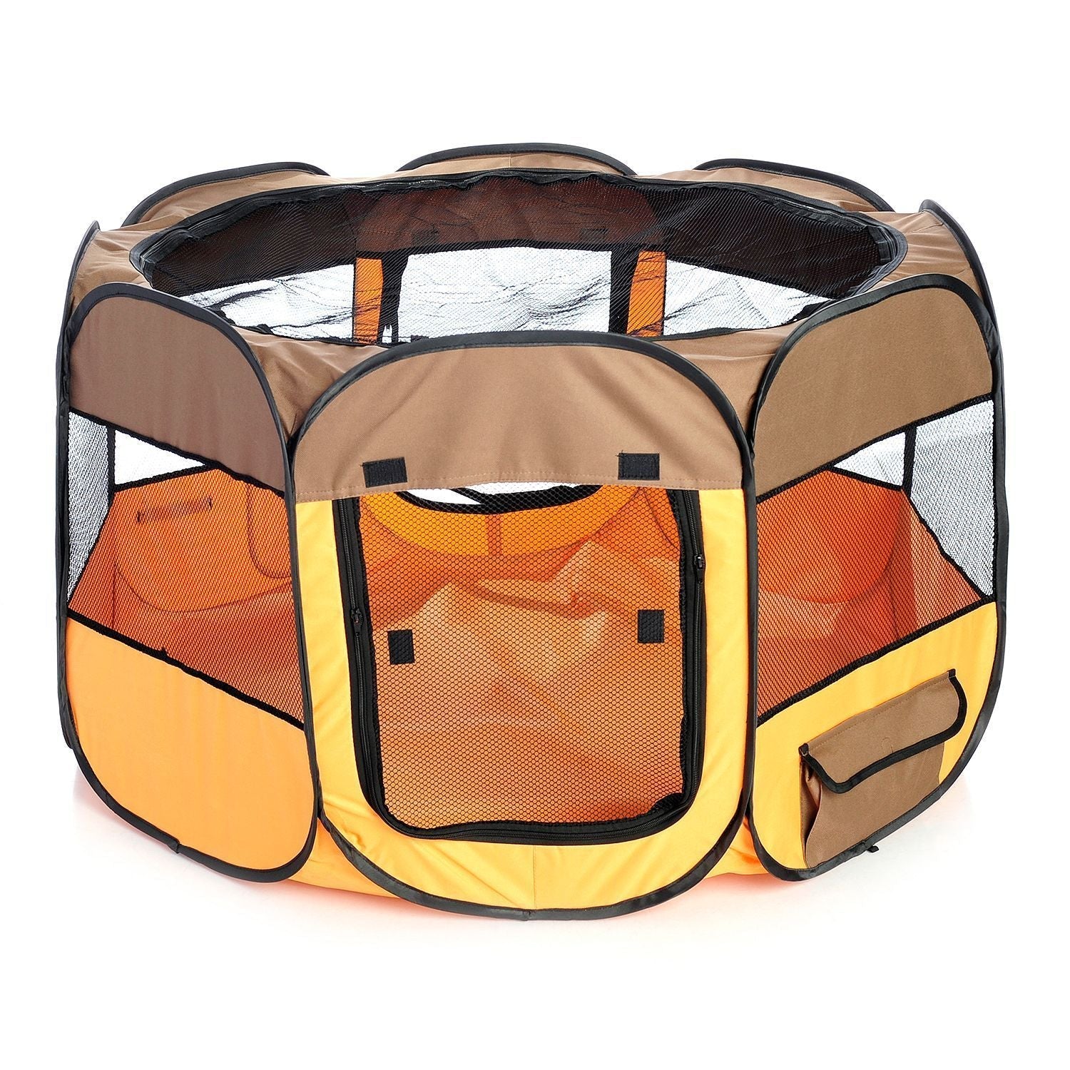 Lightweight Folding Travel Dog Playpen with Mesh Panels