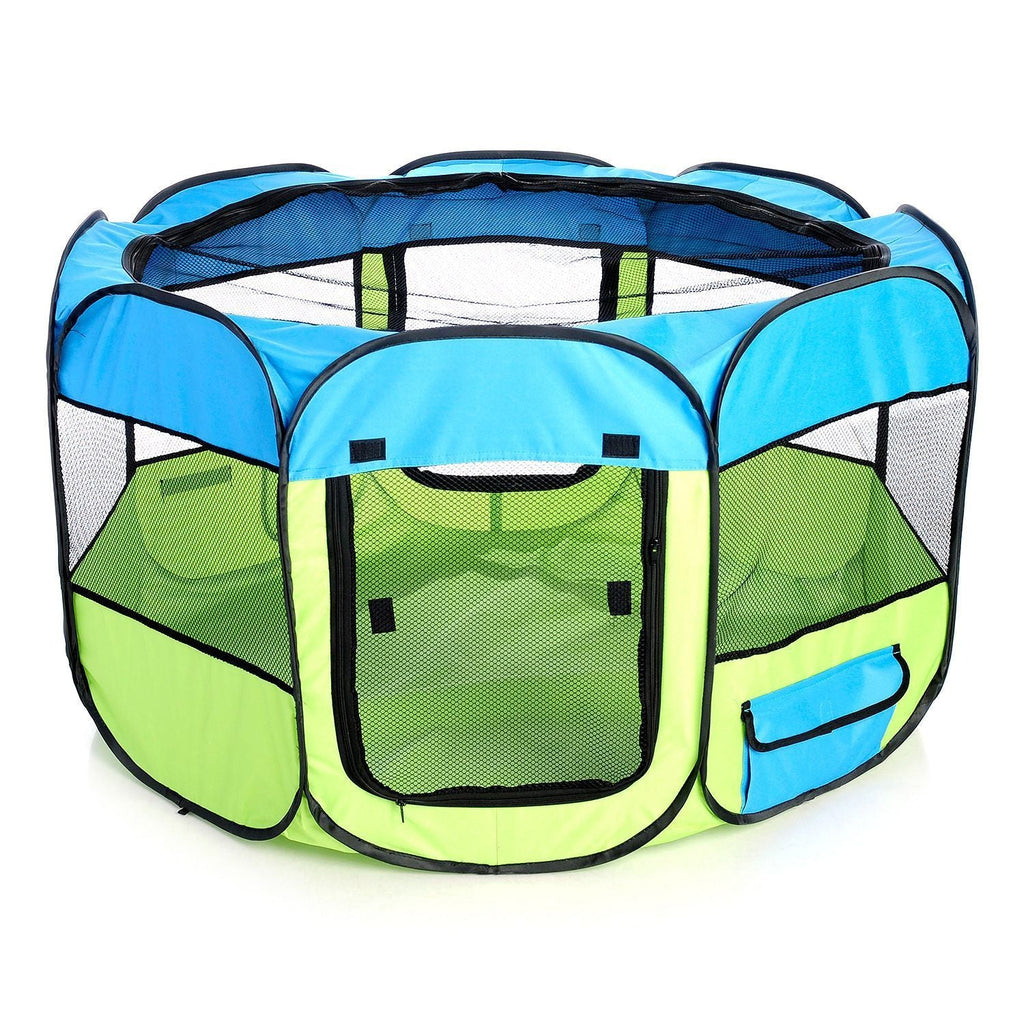 Lightweight Folding Travel Dog Playpen with Mesh Panels