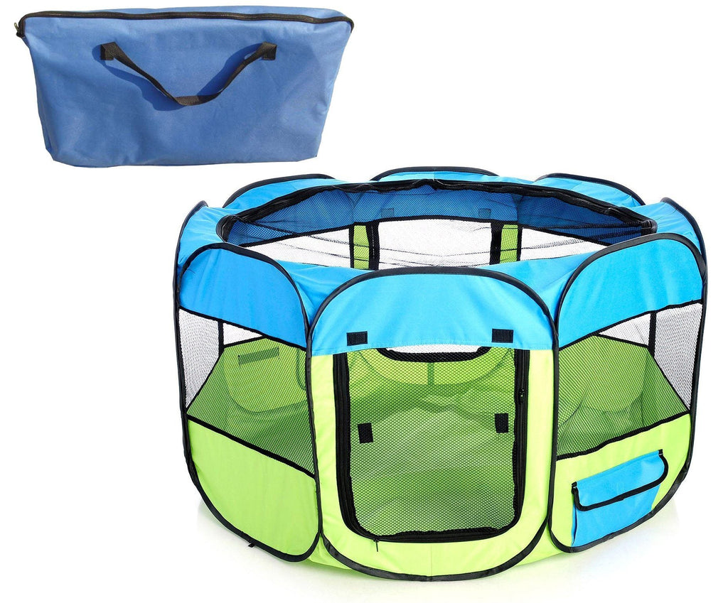 Lightweight Folding Travel Dog Playpen with Mesh Panels