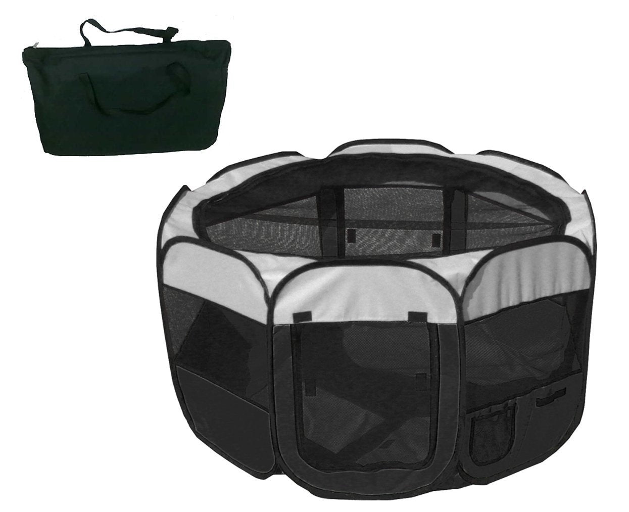 Lightweight Folding Travel Dog Playpen with Mesh Panels