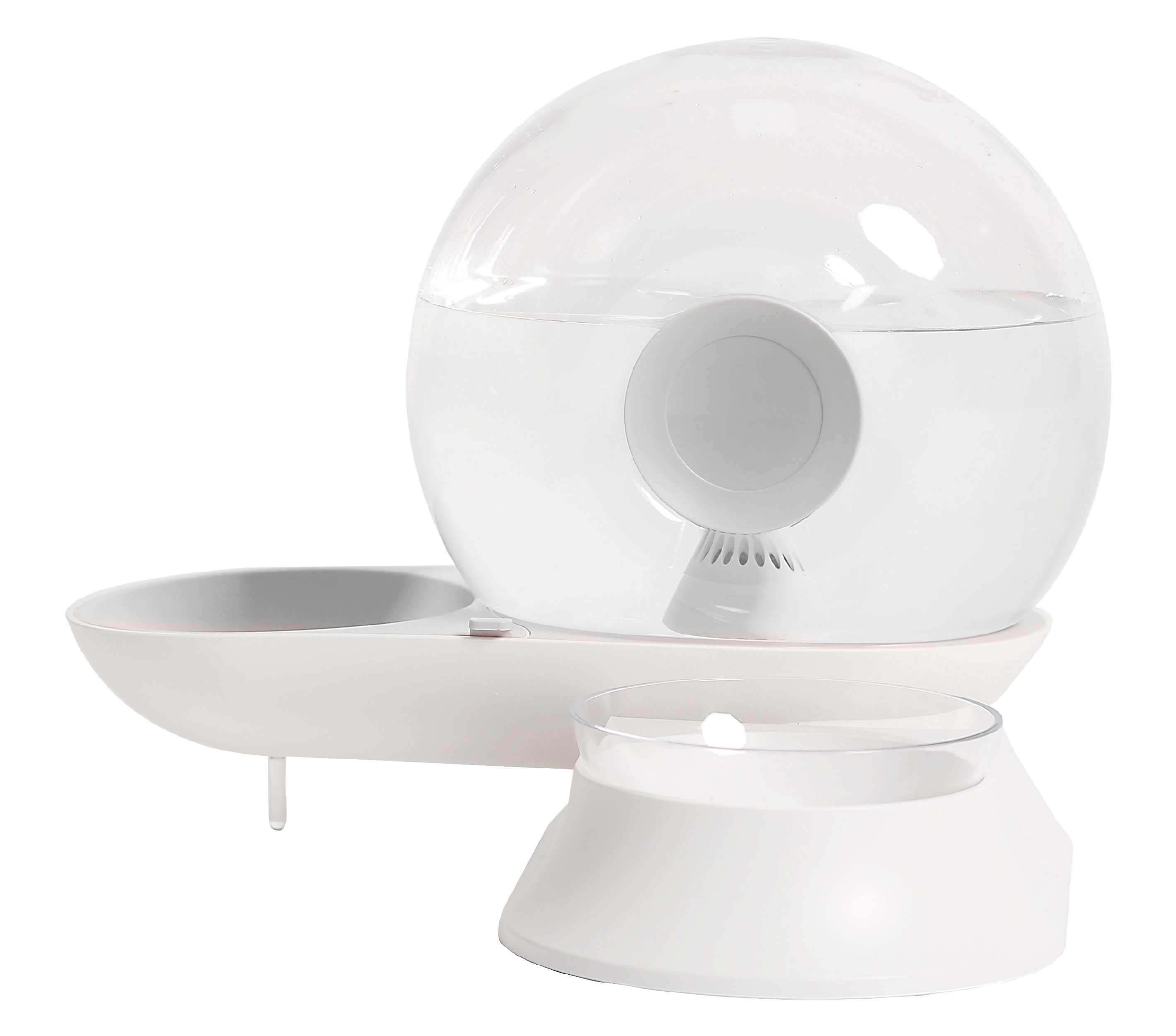 2-in-1 Snail-Shaped Filtered Water and Food Bowl for Cats and Small Dogs