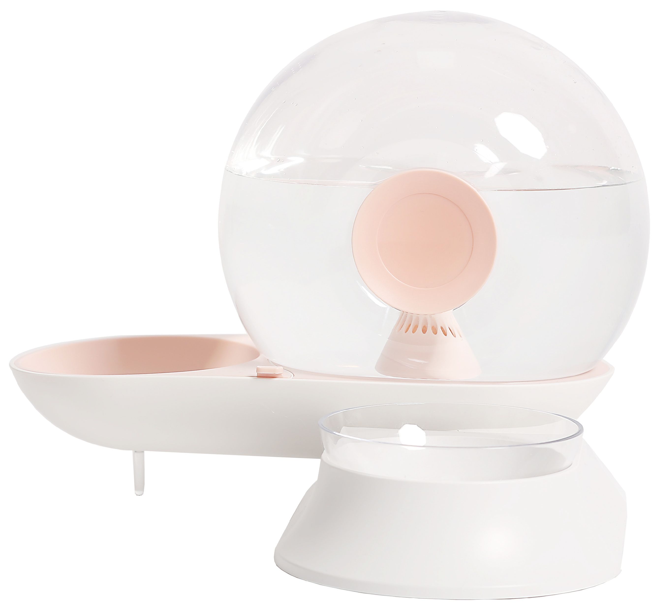 2-in-1 Snail-Shaped Filtered Water and Food Bowl for Cats and Small Dogs