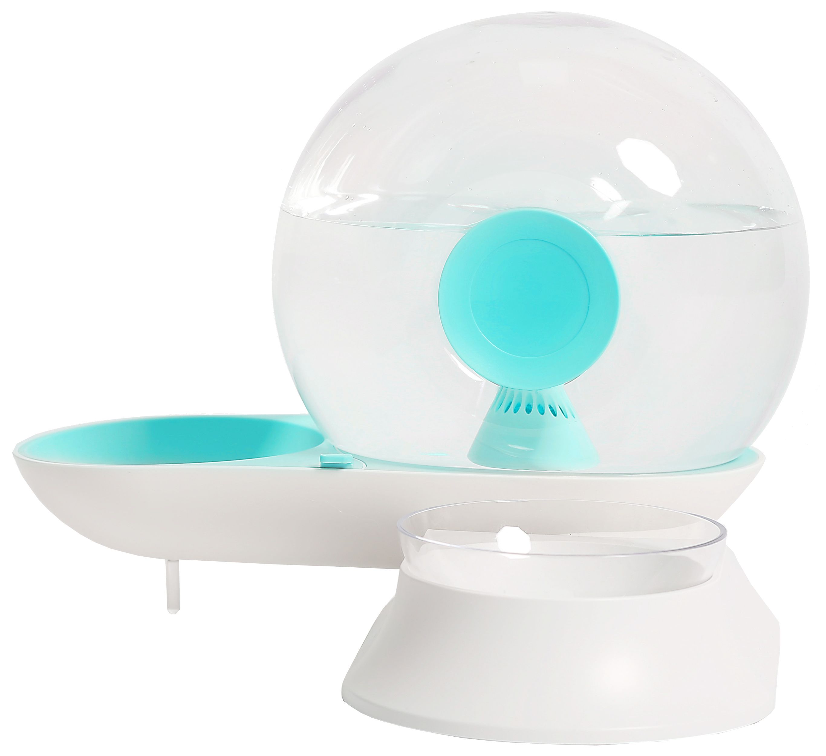 2-in-1 Snail-Shaped Filtered Water and Food Bowl for Cats and Small Dogs